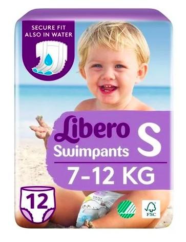 Підгузки-трусики для плавання Libero Swimpants Small розмір S (7-12 кг), 12 шт